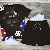 Men's Big & Tall Dice Casual Short Sleeve Shorts Set